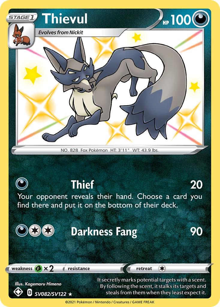 Shining Fates Thievul Pokémon card